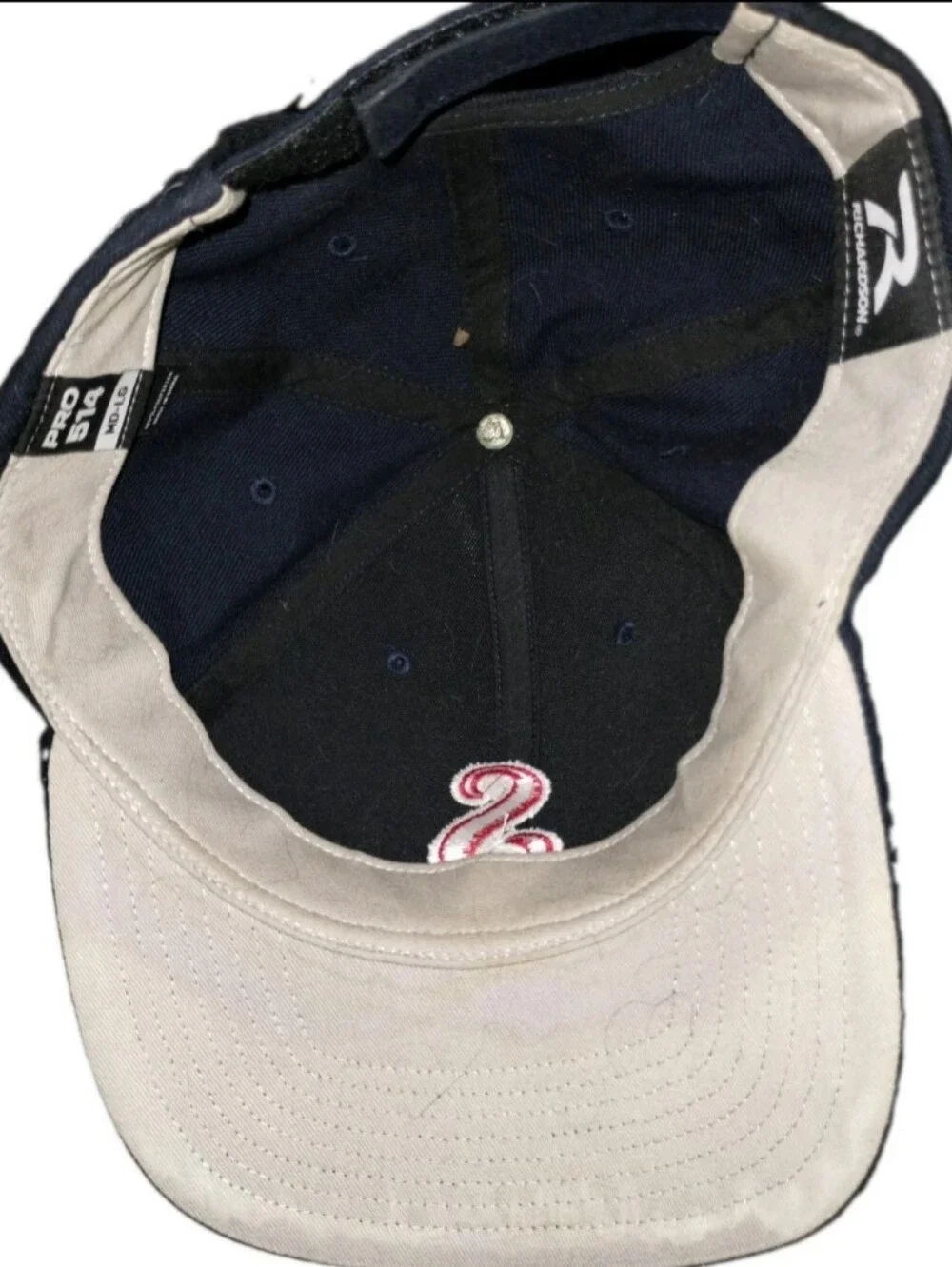 Richardson Pro 514 S & 14 Red Embroidered Baseball Hat M-L